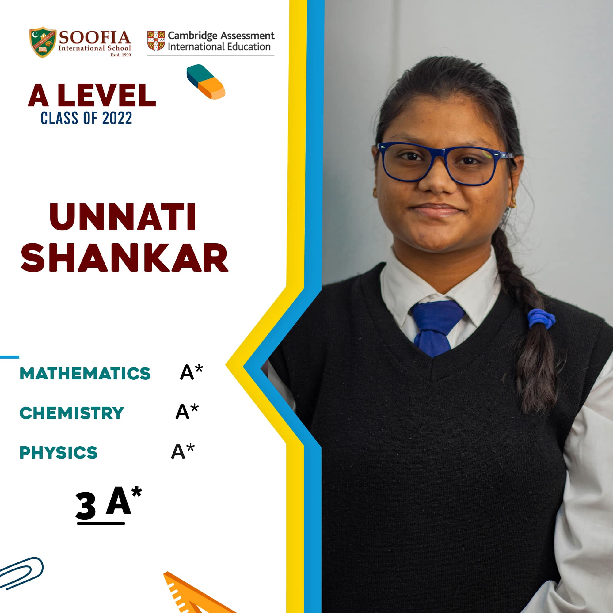 AS A LEVEL STUDENTS CONTINUE TO SHINE Soofia International School 